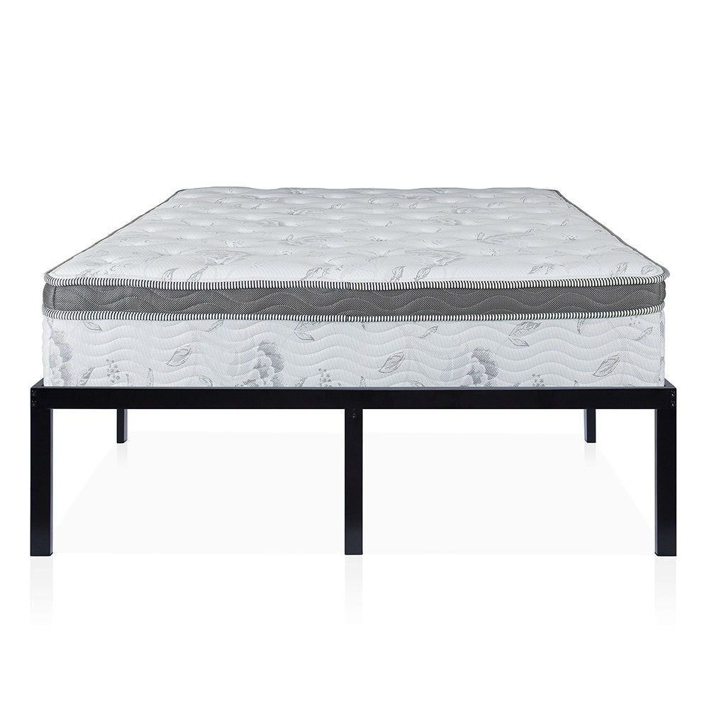 Base de cama de metal resistente de 16 pulgadas de alto tamaño King