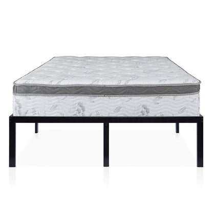 Base de cama de metal resistente de 16 pulgadas de alto tamaño King