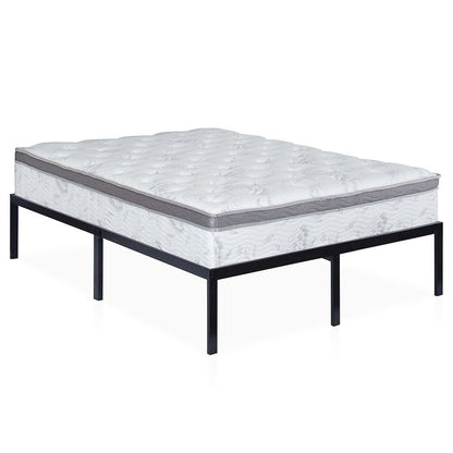 Base de cama de metal resistente de 16 pulgadas de alto tamaño King