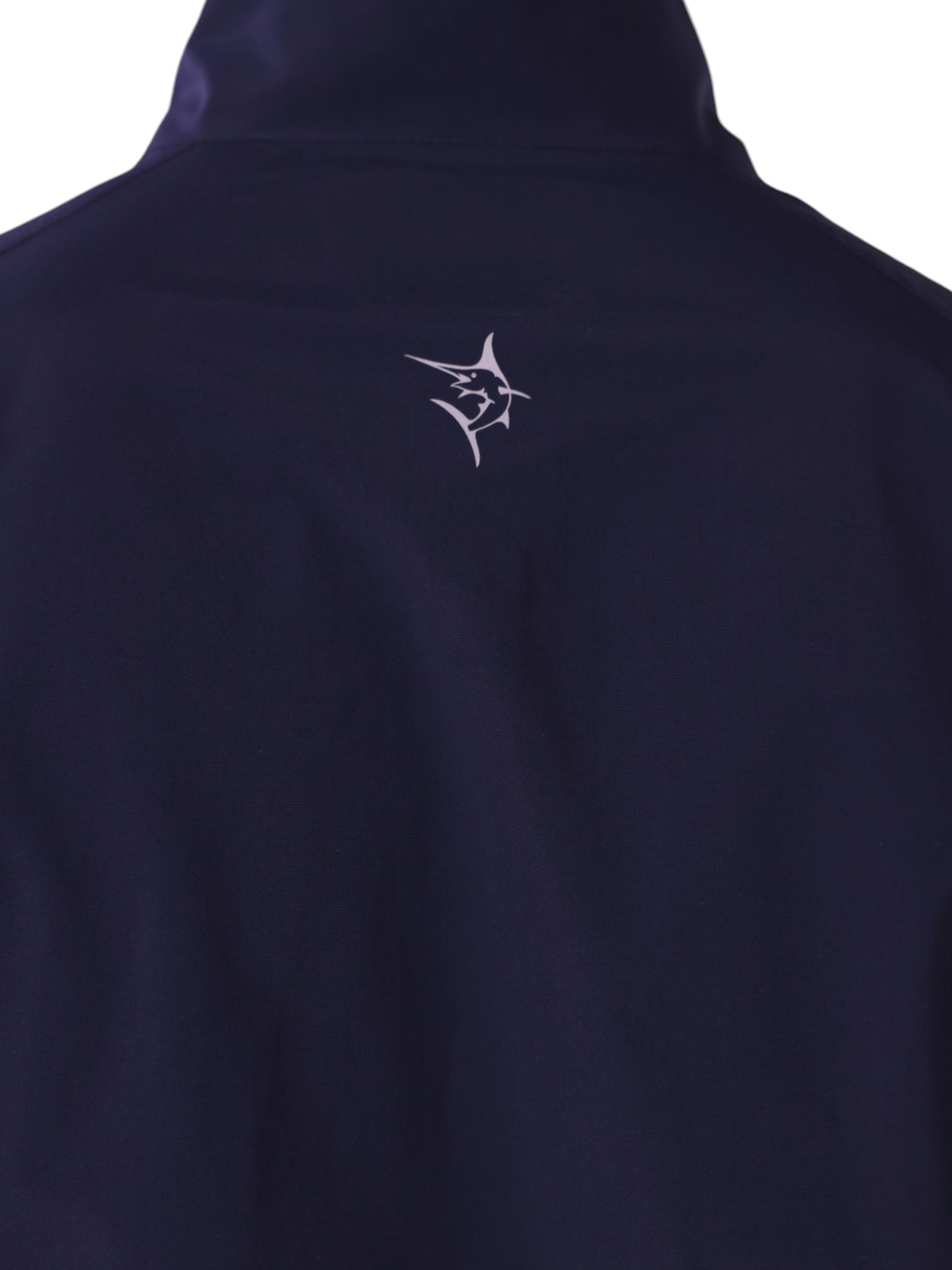 Palm Beach Waterproof Quarter Zip navy jacket with White Water Life logo on the back on Tampa Home & Garden Store