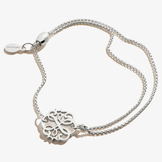 Path of Life Pull Chain Bracelet by ALEX AND ANI in silver with ornate filigree charm on Tampa Home & Garden Store