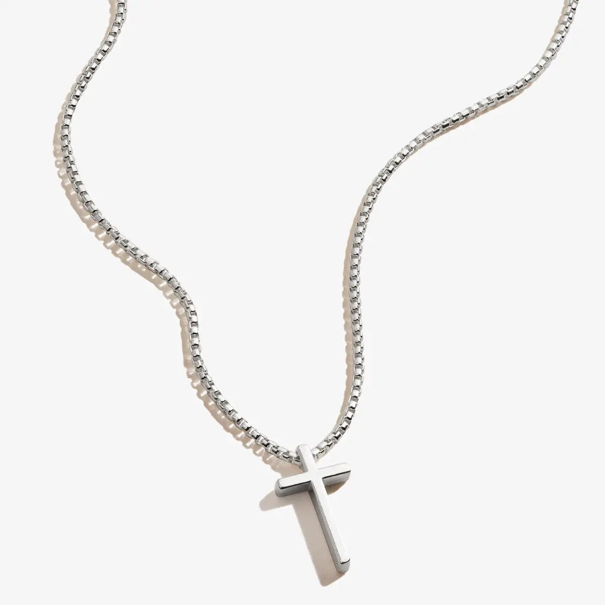 Cross necklace, sterling silver with curb chain pendant by ALEX AND ANI on Tampa Home & Garden Store