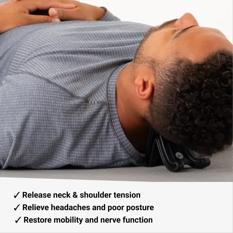 Range muscle release tool Aletha Health; black neck device relieves neck & shoulder tension on Tampa Home & Garden Store