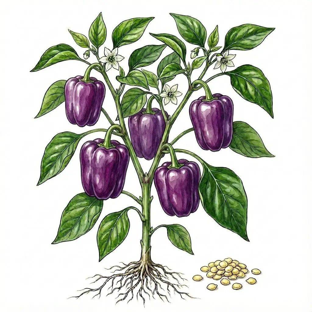 Purple Beauty Pepper Seeds for Garden Use