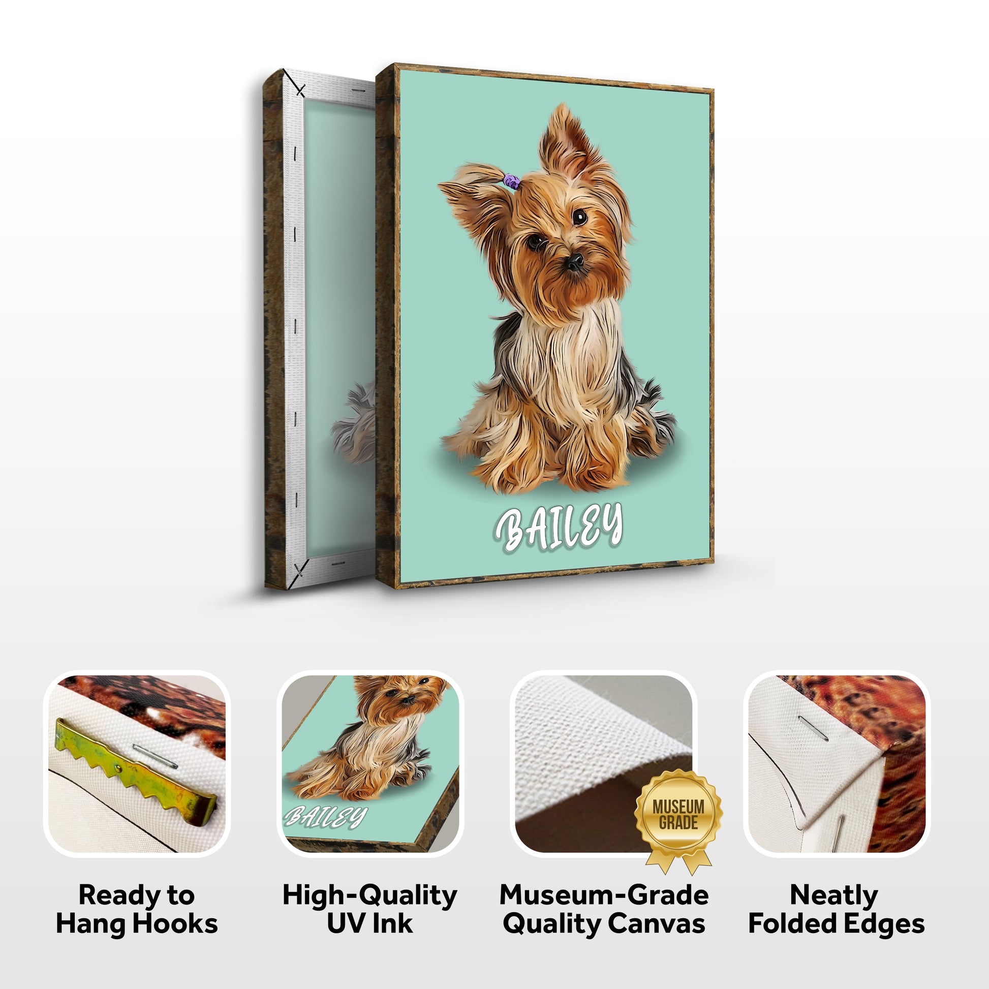 Pet Pastel Portrait- Yorkshire Terrier Sign canvas by Tailored Canvases on Tampa Home & Garden Store