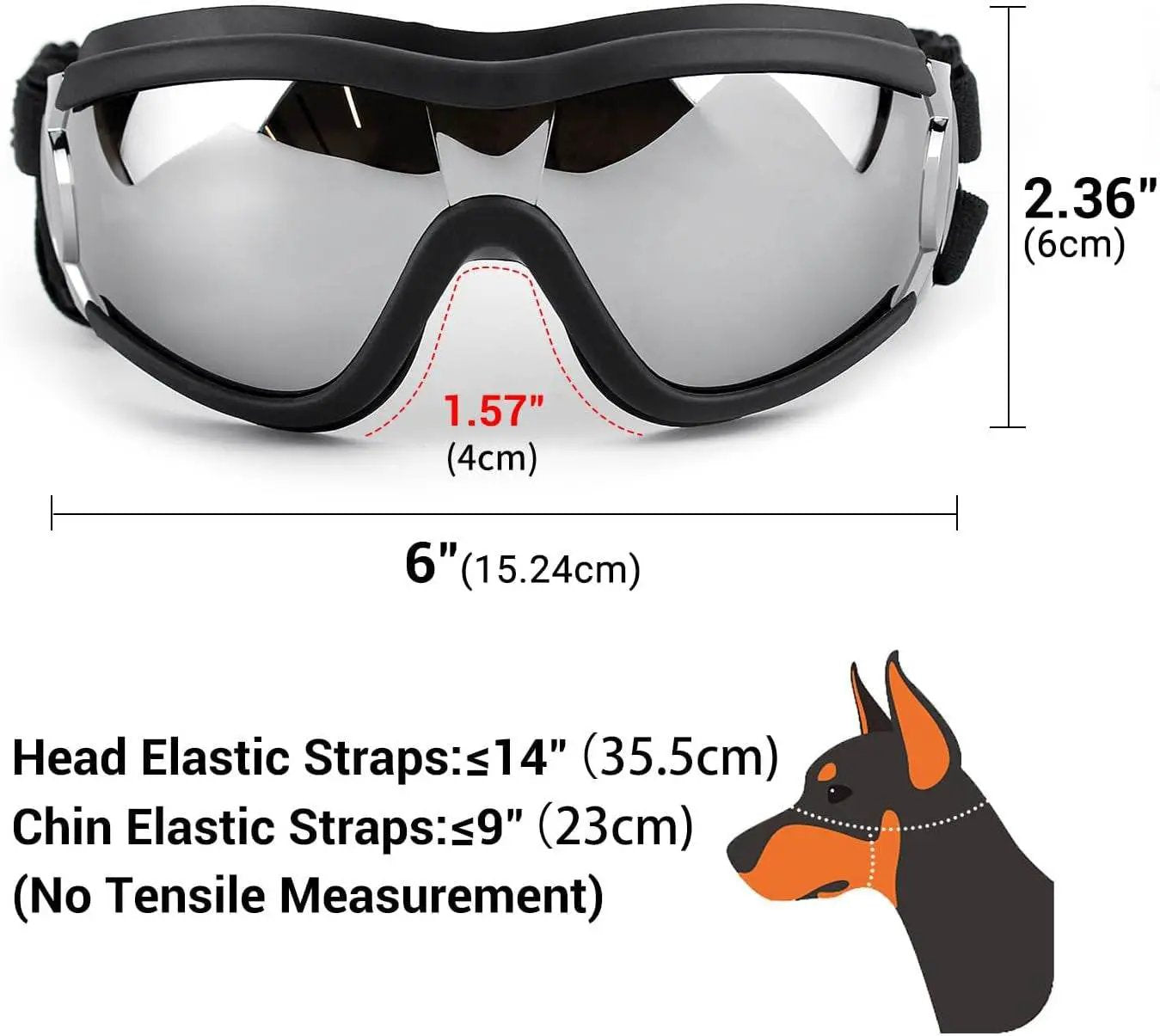 PETLESO Dog Goggles Large Breed, Large Dog Sunglasses Eye Protection for Dogs Windproof Goggles for Medium Large Dog Riding Biking Driving, Black - Tampa Home & Garden Store
