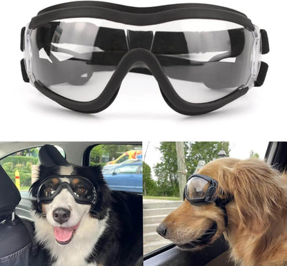 PETLESO Dog Goggles Large Breed, Large Dog Sunglasses Eye Protection for Dogs Windproof Goggles for Medium Large Dog Riding Biking Driving, Black - Tampa Home & Garden Store