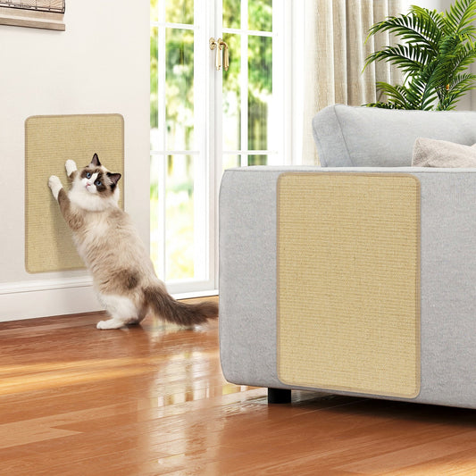 12 Pieces Cat Scratcher Mat Set 24 x 16 Inch Natural Sisal Pads - Tampa Home & Garden Store