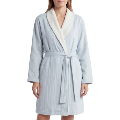 Soluna Double Sided Muslin and Terry Shawl Robe