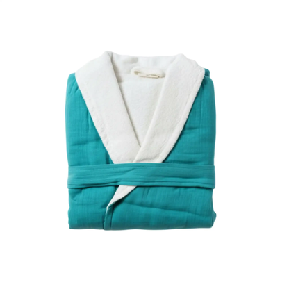 Soluna Double Sided Muslin and Terry Shawl Robe