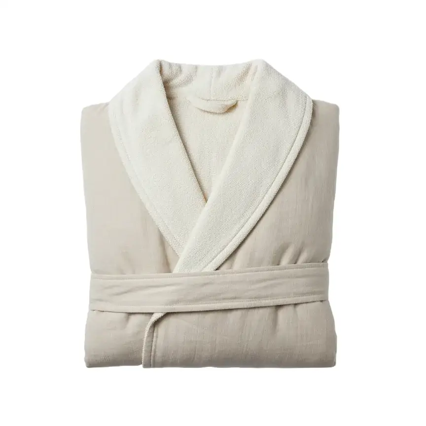 Soluna Double Sided Muslin and Terry Shawl Robe