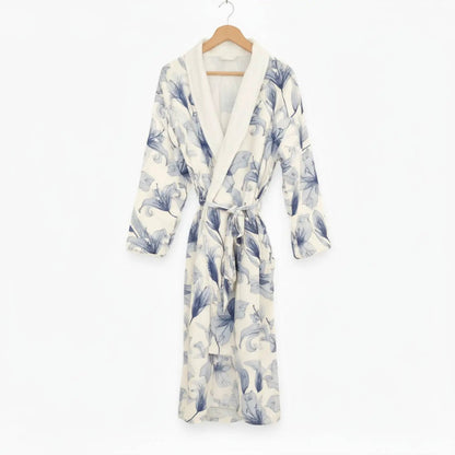 Soluna Double Sided Muslin and Terry Shawl Robe