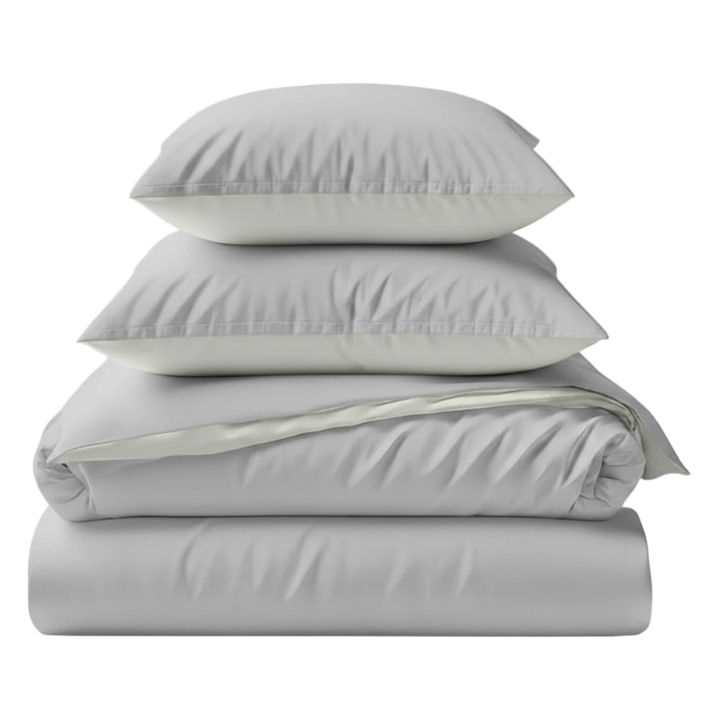 Two-Tone Bamboo Duvet Cover and 2 Shams Set