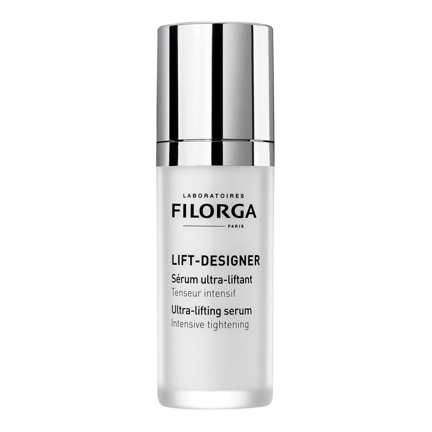 Filorga Lift-Designer Ultra-Lifting Face Serum bottle with silver cap and white container on Tampa Home & Garden Store