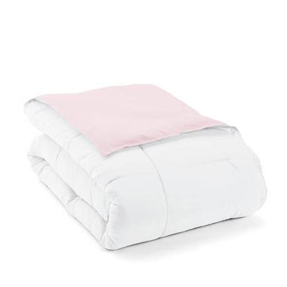 Juego de edredón reversible de microfibra de 3 piezas Full/Queen en rosa y blanco