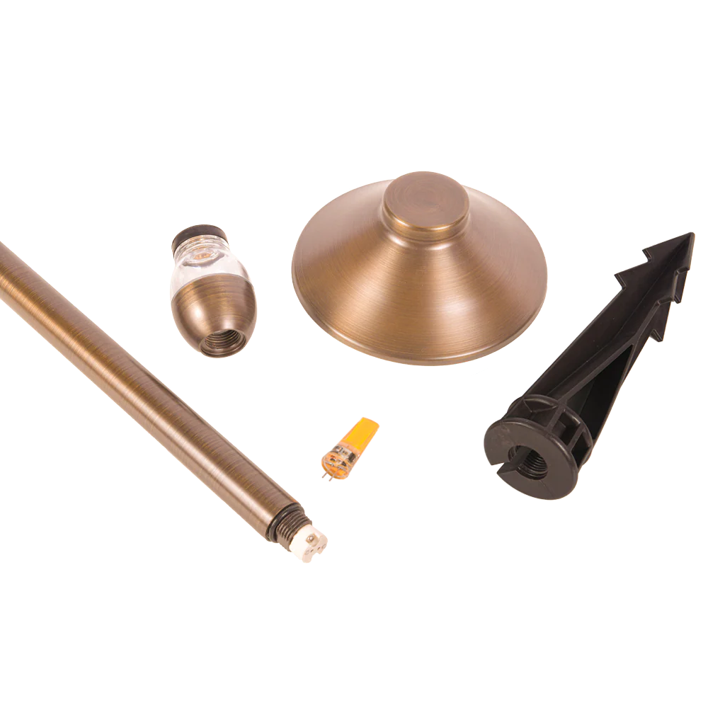 PLB02 Outdoor Garden Pathway Light | Low Voltage Brass Path Light