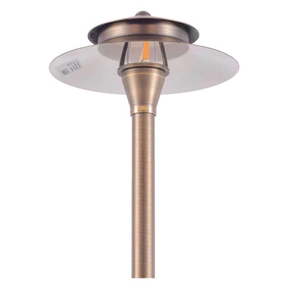 PLB04 Two Tier Brass LED Pagoda Low Voltage Pathway Light