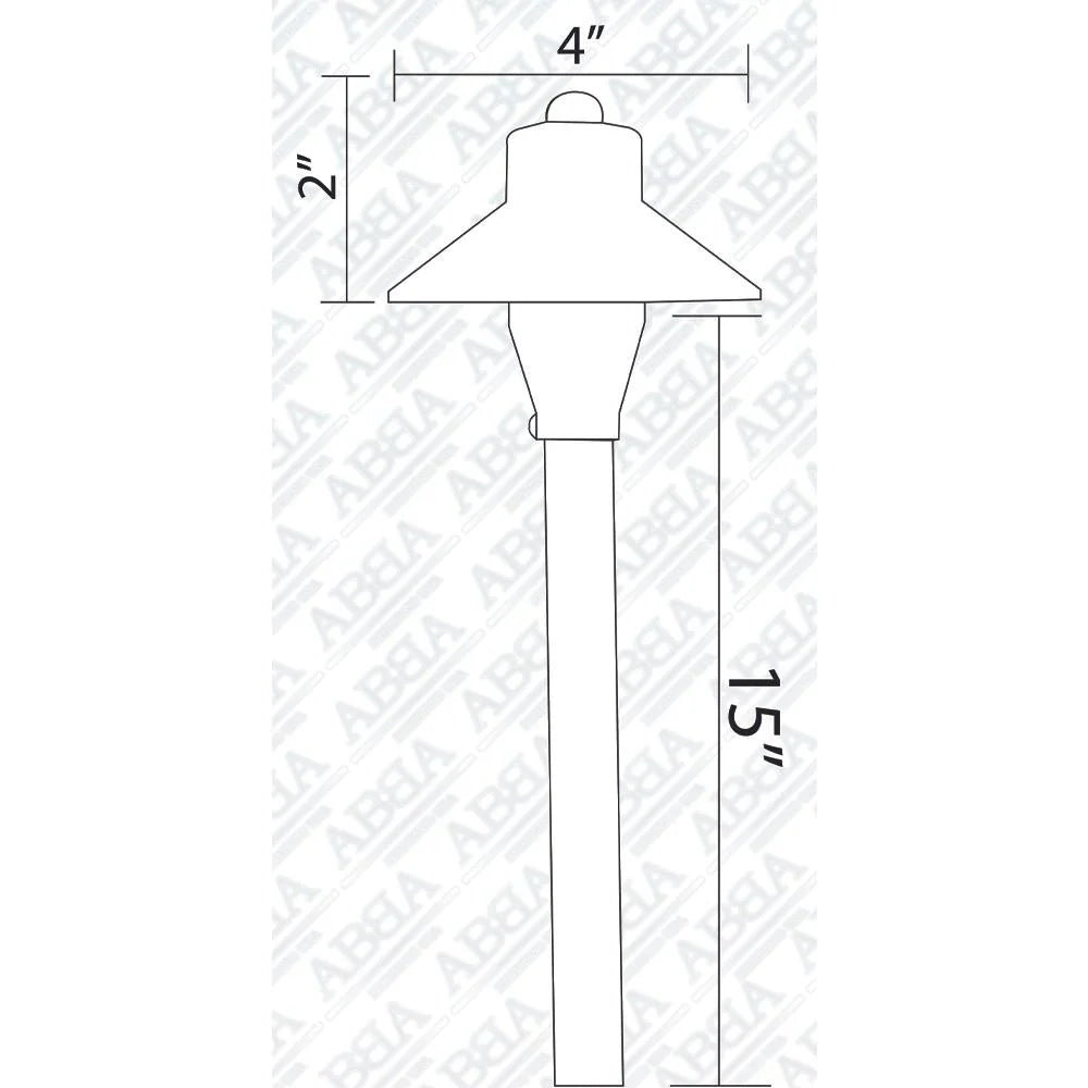 Luz LED para caminos de exterior de latón fundido resistente y de bajo voltaje PLB06 12 V G4