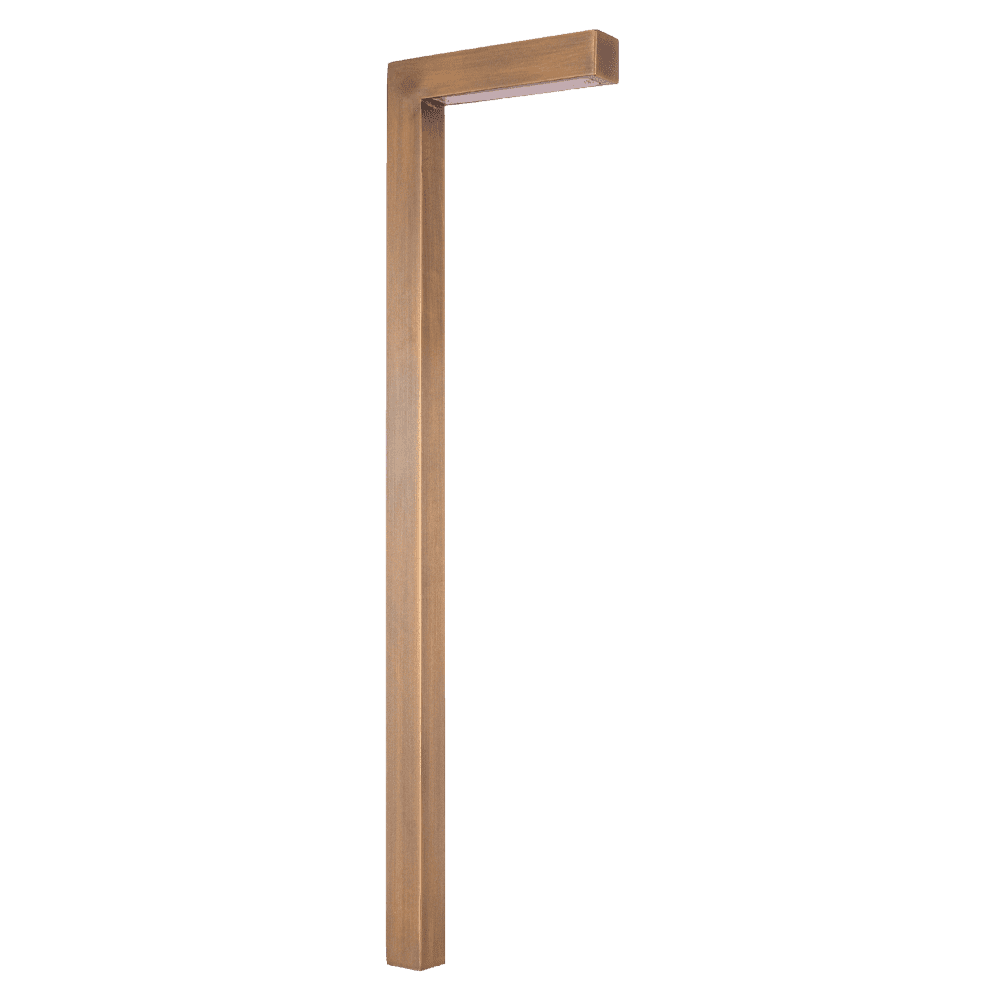 PLB07 Integrated 3W LED Brass L-Shaped Low Voltage Landscape Lighting Pathway Light - Tampa soil911.com