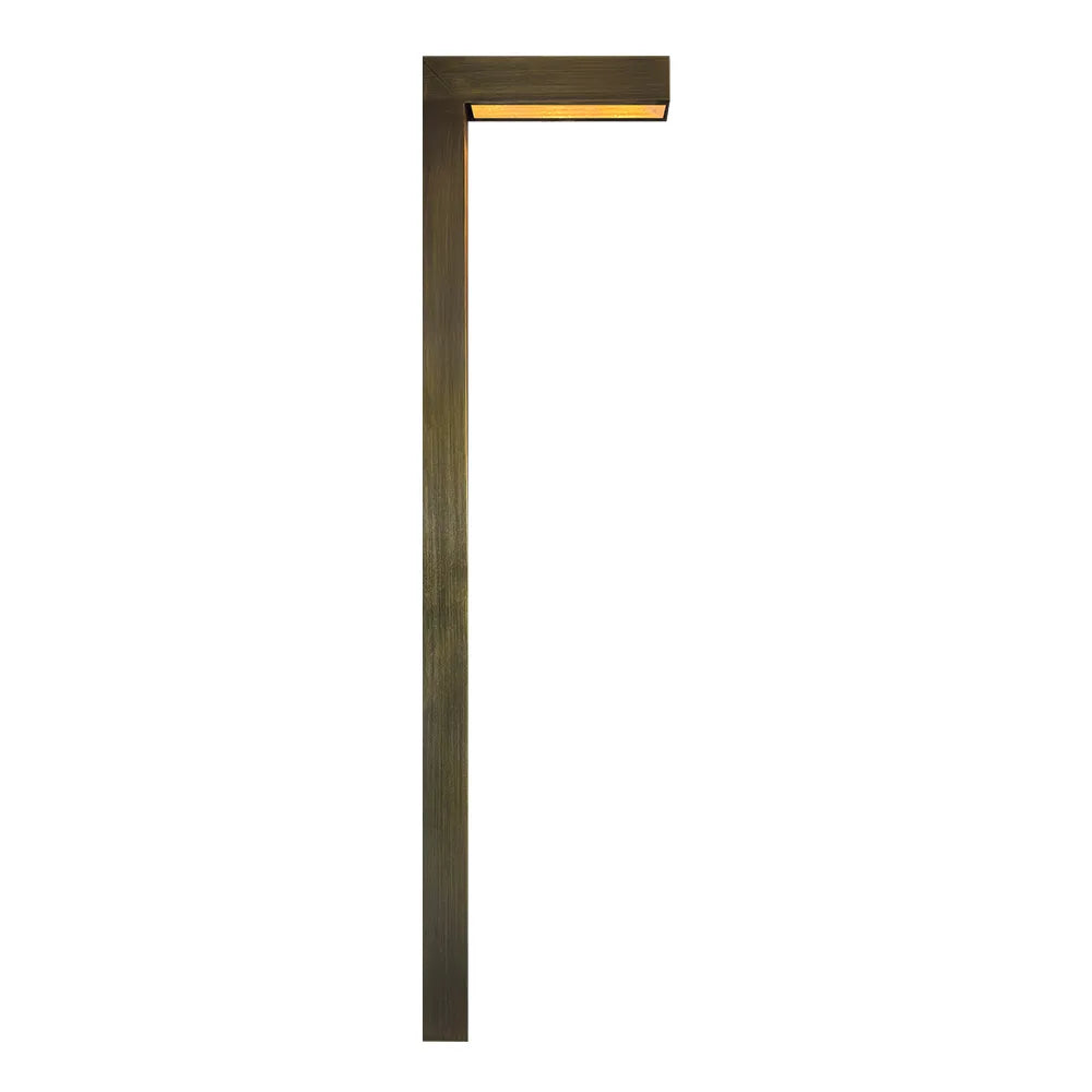 PLB07 Integrated 3W LED Brass L-Shaped Low Voltage Landscape Lighting Pathway Light - Tampa Home & Garden Store