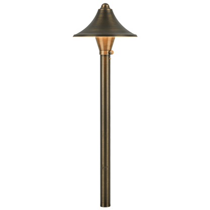 PLB09 Brass LED Cone Lamp Ready Low Voltage Pathway Outdoor Landscape Lighting Fixture