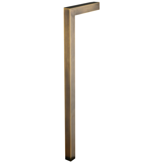 PLB10 LED Brass L-Shaped Low Voltage Landscape Lighting Pathway Light