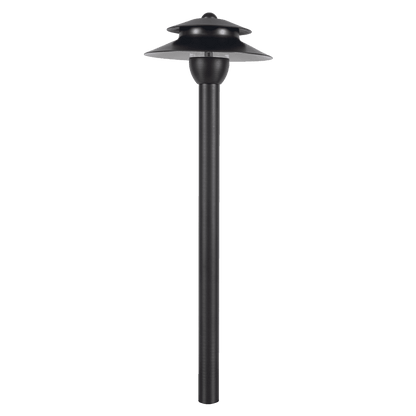 PLB13 Two Tier Brass Pathway Low Voltage Pagoda Light Led Landscape Lighting Fixture - Tampa soil911.com