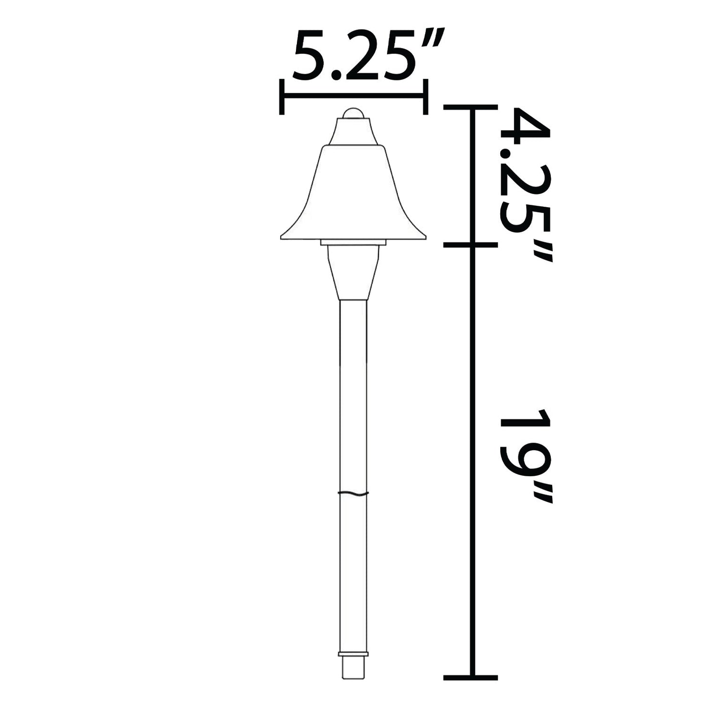 Lámpara LED en forma de campana de latón fundido PLB17, accesorio de iluminación para exteriores, de bajo voltaje, para caminos