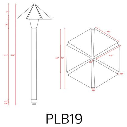 PLB19 Brass LED Low Voltage Pathway Outdoor Lighting Landscape Fixture
