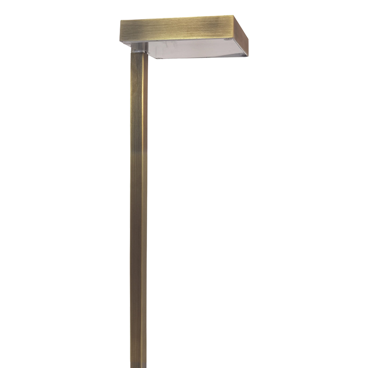 PLB20 Cast Brass Sqaure Top LED Low Voltage Pathway Outdoor Lighting Landscape Fixture - Tampa soil911.com
