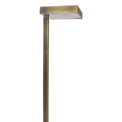 PLB20 Cast Brass Sqaure Top LED Low Voltage Pathway Outdoor Lighting Landscape Fixture - Tampa soil911.com