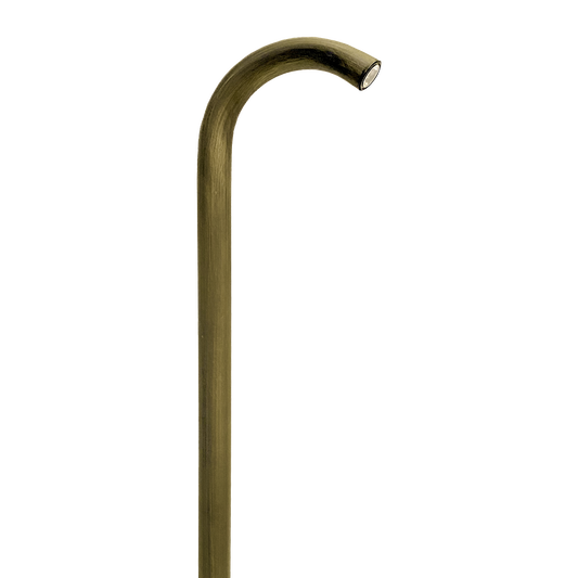 PLB21 Cast Brass 3W LED Cane Style Curved Low Voltage Pathway Light - Tampa soil911.com