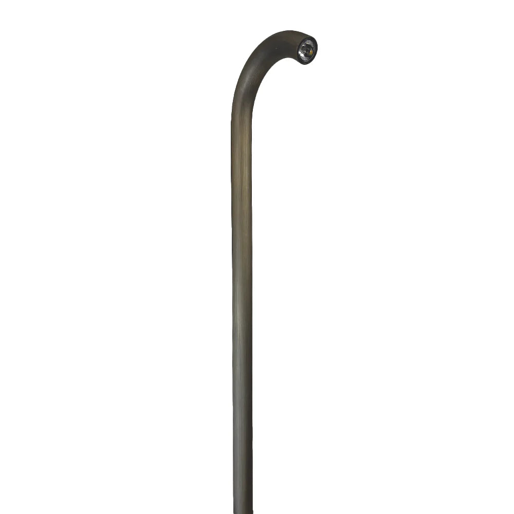 PLB21 Lampe de voie incurvée basse tension en laiton moulé 3 W LED style canne