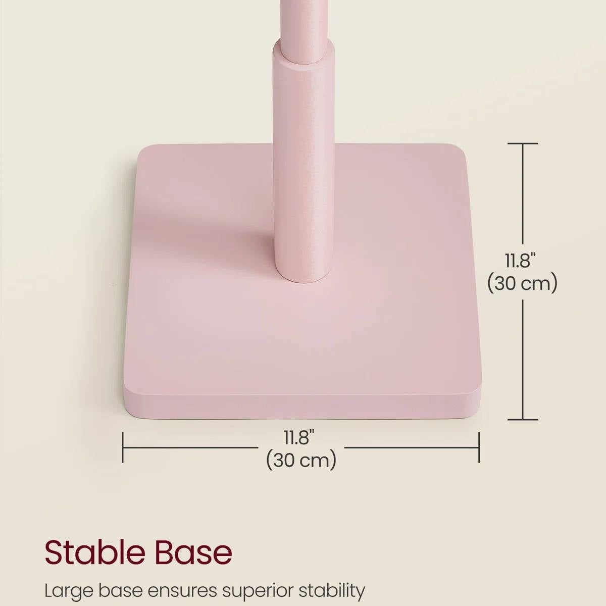 Perchero moderno de madera maciza para recibidor, paragüero, en color rosa