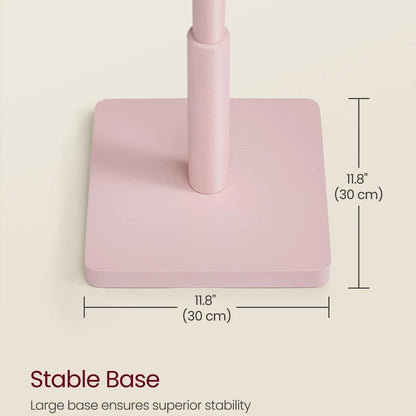 Perchero moderno de madera maciza para recibidor, paragüero, en color rosa