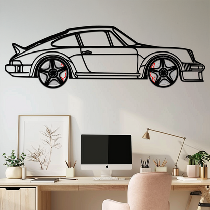 PORSCHE 911 SC Metal Wall Art – Classic Silhouette with Rotating Wheels 🚗✨KAFMEKA060 - Tampa Home & Garden Store