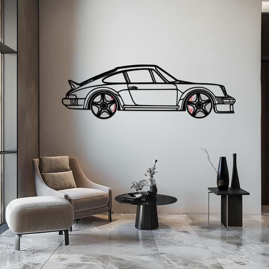 PORSCHE 911 SC Metal Wall Art – Classic Silhouette with Rotating Wheels 🚗✨KAFMEKA060 - Tampa Home & Garden Store