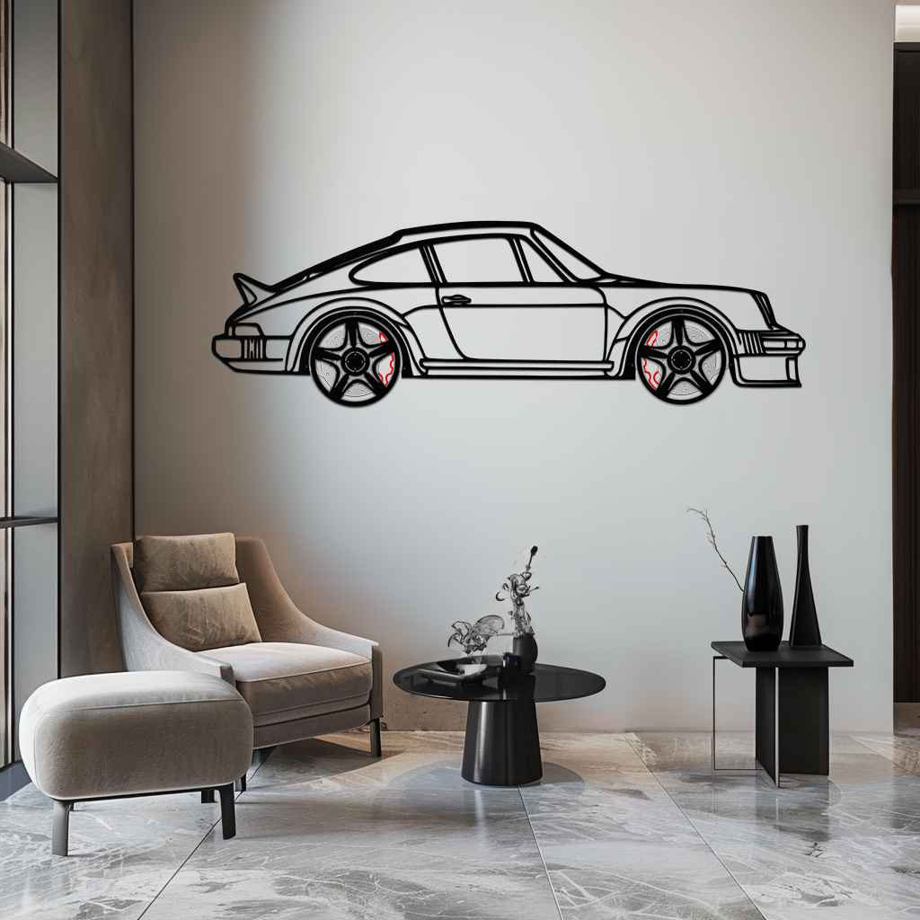 PORSCHE 911 SC Metal Wall Art – Classic Silhouette with Rotating Wheels 🚗✨KAFMEKA060 - Tampa Home & Garden Store