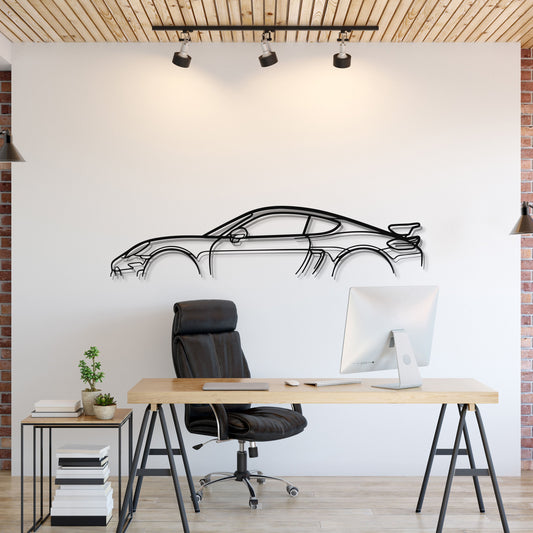 718 Cayman GT4 Arte de pared de coche de metal - MT0840