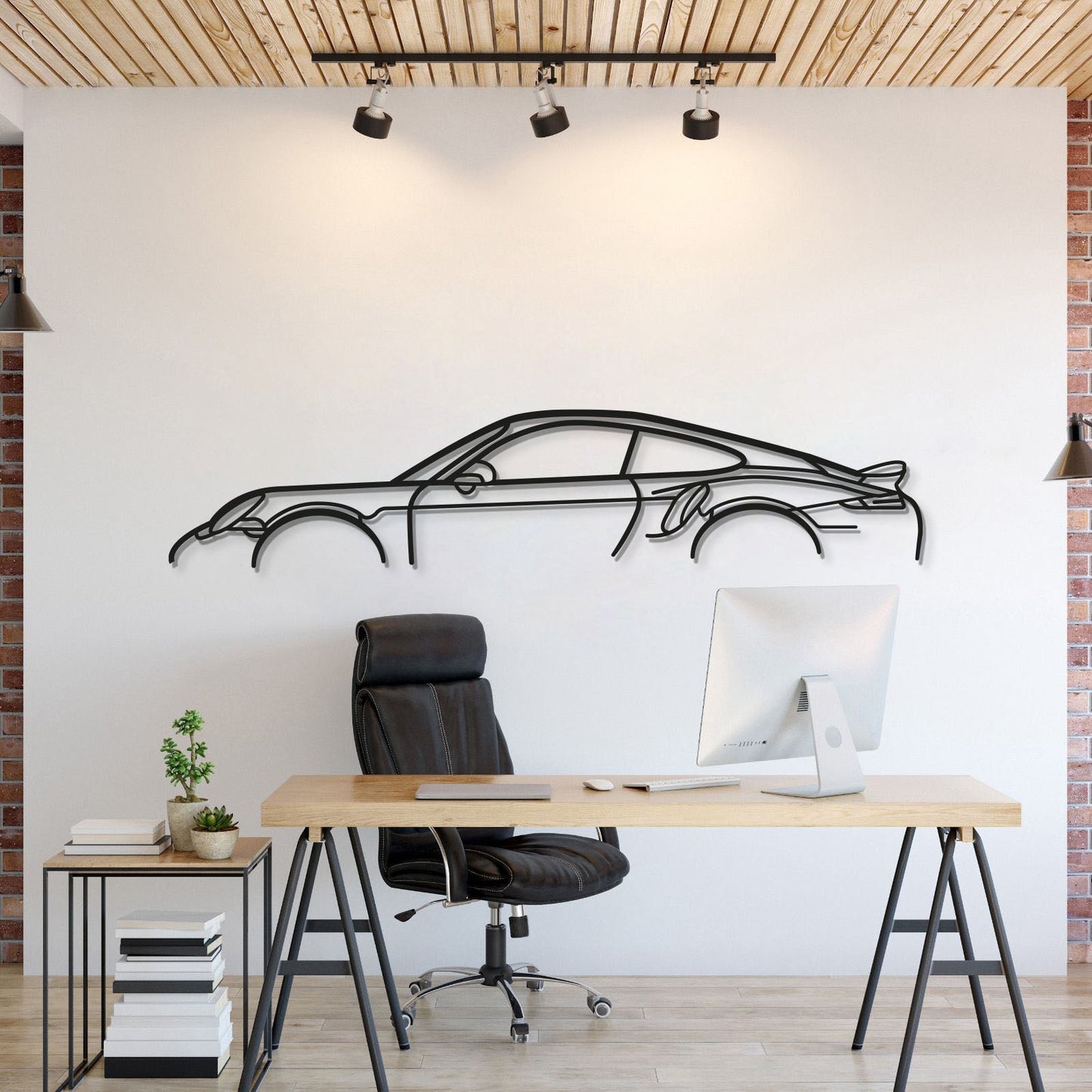 911 Turbo S Model 991 Metal Car Wall Art - MT0876