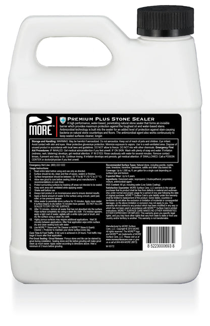 MORE® Premium Plus Stone Sealer + Antimicrobial Protection