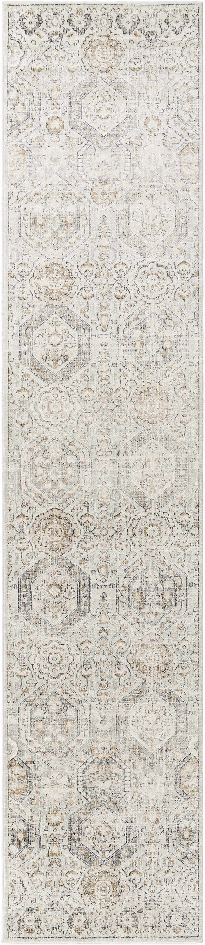 Parkerfield Area Rug cream gray tan distressed pattern by Boutique Rugs on Tampa Home & Garden Store