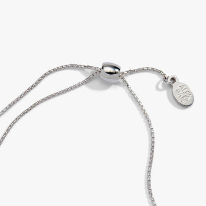 Evil Eye Pull Chain Bracelet in silver tone with Alex and Ani logo charm on Tampa Home & Garden Store