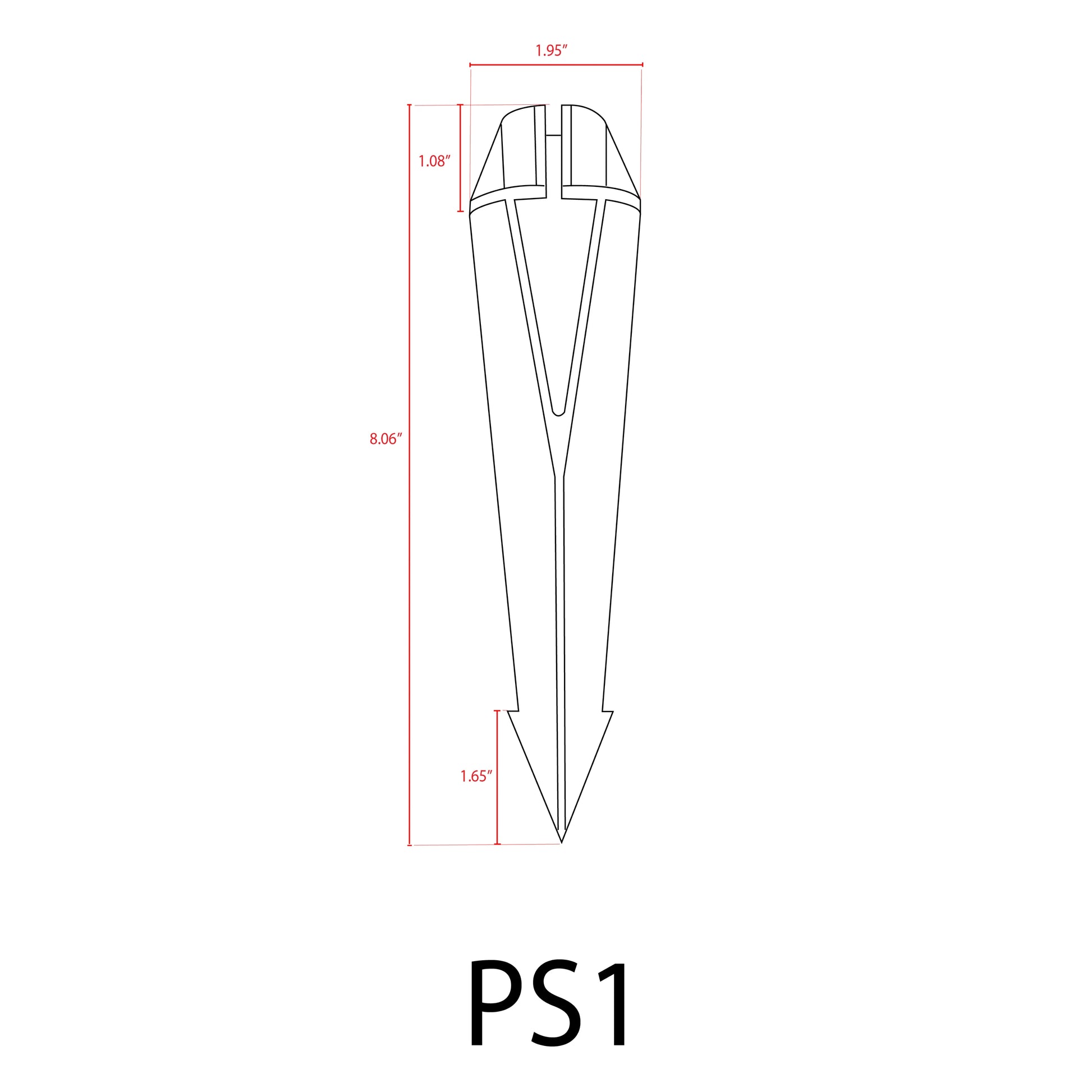 PS1 Heavy Duty 1/2" ABS Plastic Spike for Landscape Lighting Fixtures - Tampa Home & Garden Store