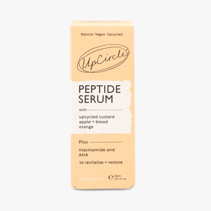 UpCircle Peptide Serum box in peach packaging with custard apple + blood orange label on Tampa Home & Garden Store