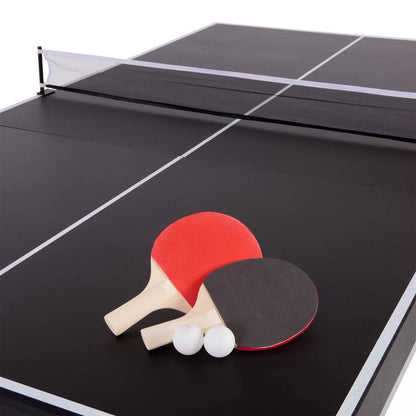 Mesa de billar y ping-pong 2 en 1 convertible de 7 pies