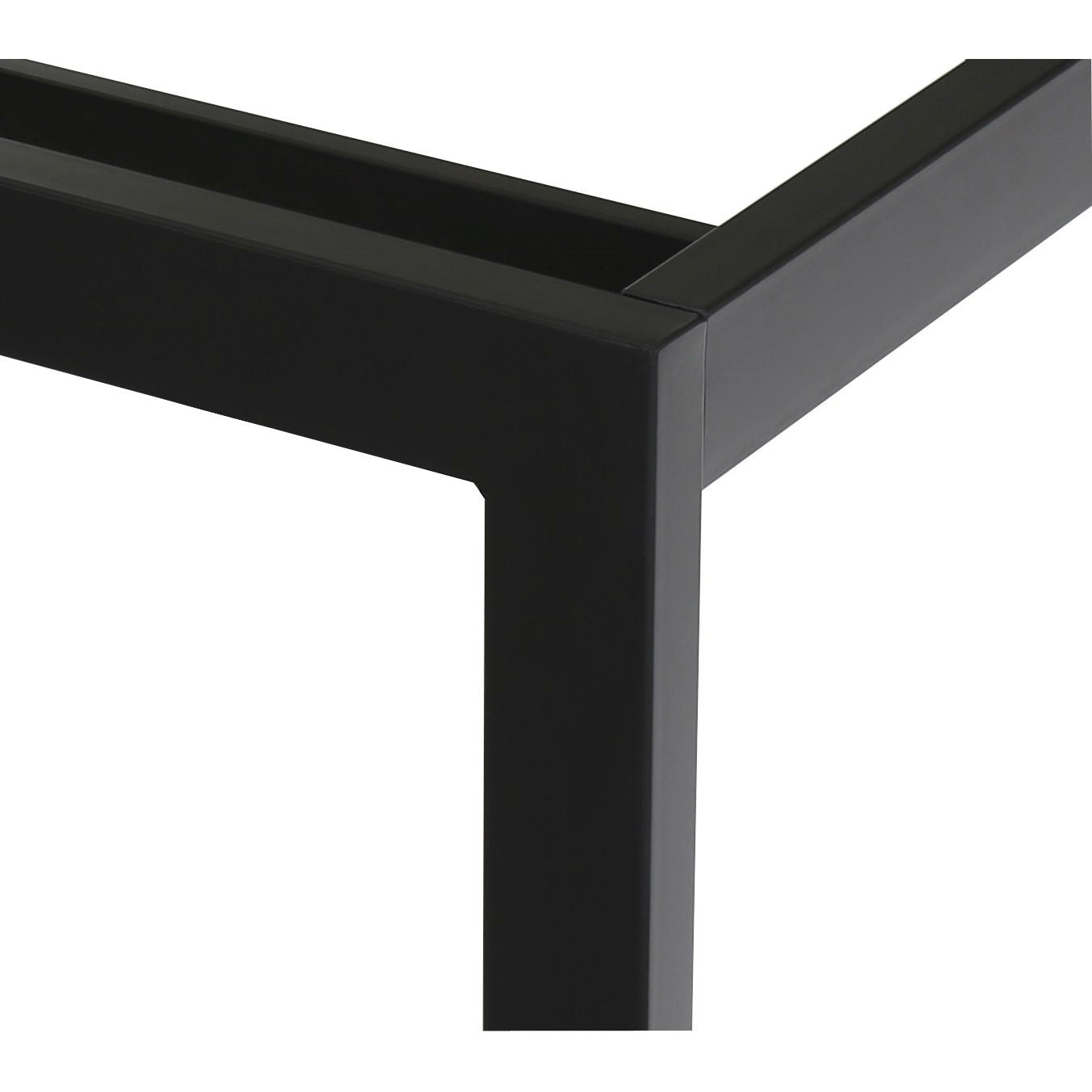 Base de cama individual de plataforma moderna de metal negro resistente