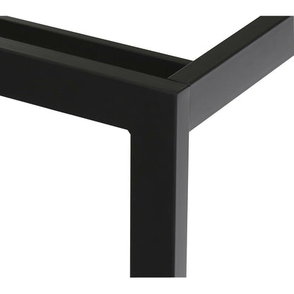 Base de cama individual de plataforma moderna de metal negro resistente