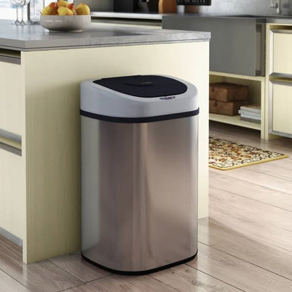 Bote de Basura de Cocina de Acero Inoxidable de 21 Galones con Tapa con Sensor de Movimiento