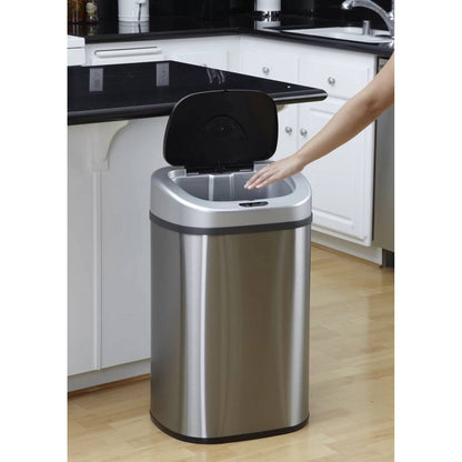 Bote de Basura de Cocina de Acero Inoxidable de 21 Galones con Tapa con Sensor de Movimiento